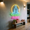Yoga Neon Sign Custom, Name Lotus LED Light, Yoga Studio Meditation Wall Decor