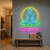 Yoga Neon Sign Custom, Name Lotus LED Light, Yoga Studio Meditation Wall Decor