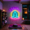 Yoga Neon Sign Custom, Name Lotus LED Light, Yoga Studio Meditation Wall Decor