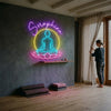 Yoga Neon Sign Custom, Name Lotus LED Light, Yoga Studio Meditation Wall Decor