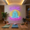Yoga Neon Sign Custom, Name Lotus LED Light, Yoga Studio Meditation Wall Decor