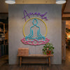 Yoga Neon Sign Custom, Name Lotus LED Light, Yoga Studio Meditation Wall Decor