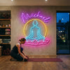 Yoga Neon Sign Custom, Name Lotus LED Light, Yoga Studio Meditation Wall Decor