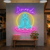 Yoga Neon Sign Custom, Name Lotus LED Light, Yoga Studio Meditation Wall Decor